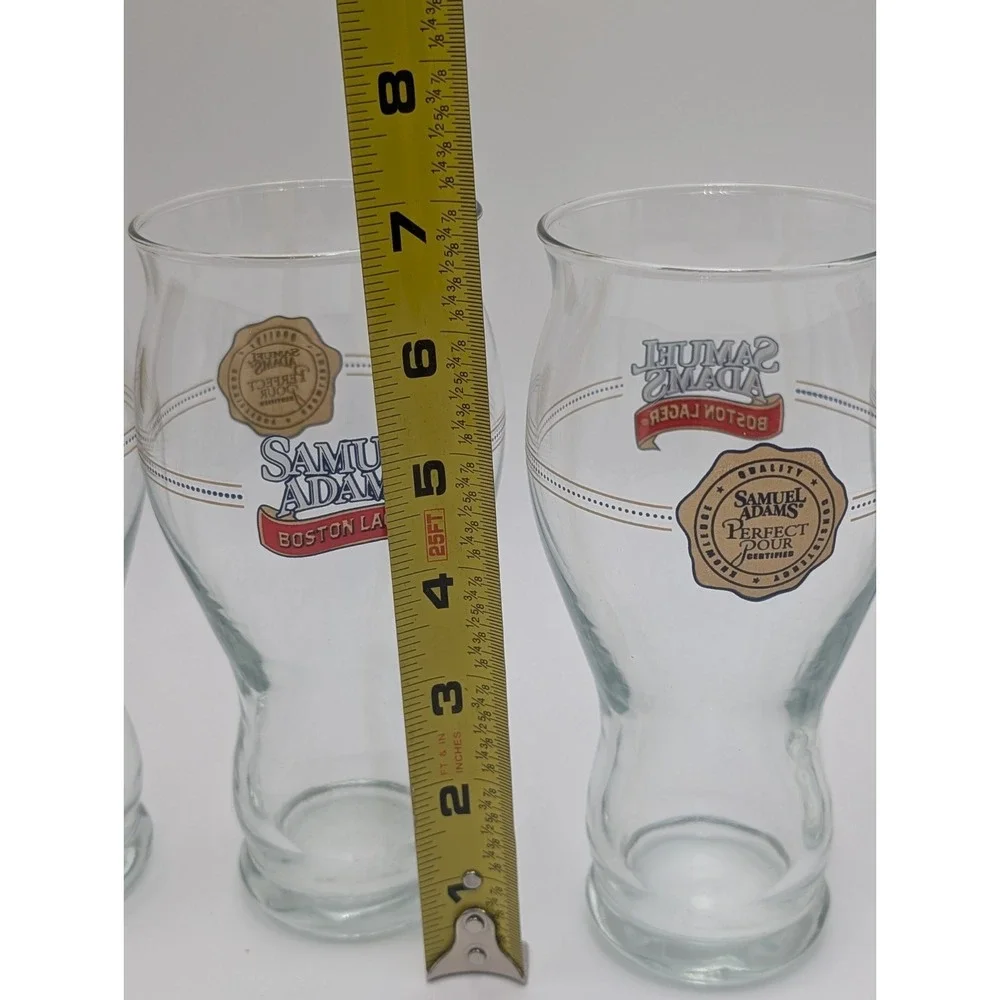 (5) Samuel Adams Boston Lager Perfect Beer Drinking Glass 7